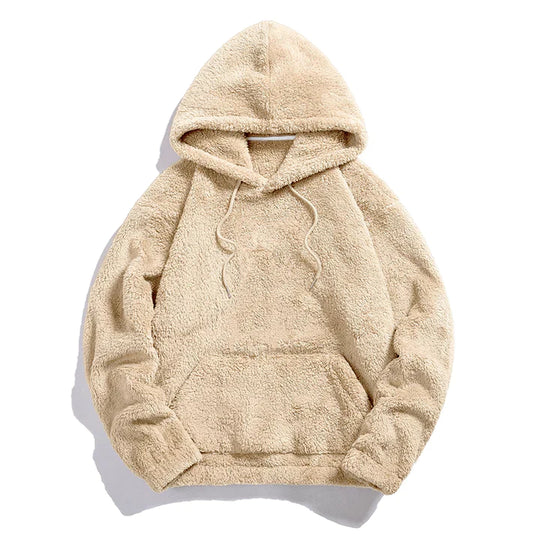 WW | Hooded Sherpa Pullover Ultra-Soft Fleece Hoodie for Cold Weather