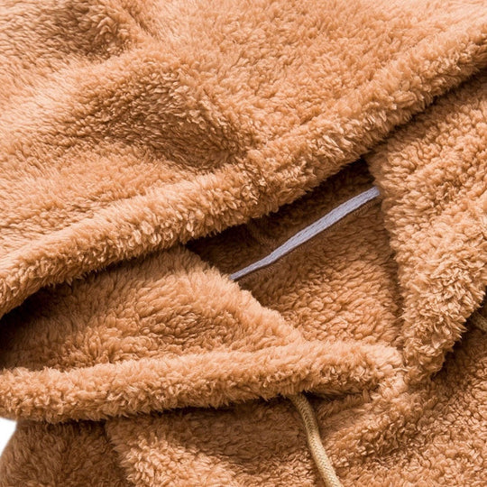 WW | Hooded Sherpa Pullover Ultra-Soft Fleece Hoodie for Cold Weather