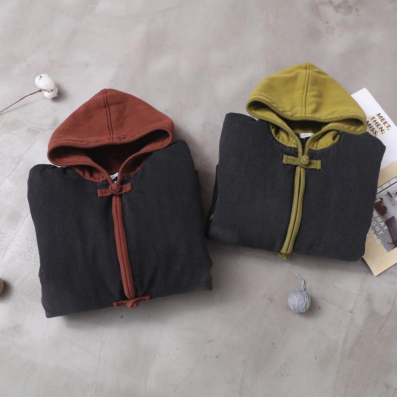 WW | zwei Taschen Feine Wintermäntel WW | roter Kapuzen-Baggy-Mantel