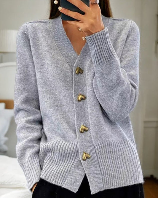 WW | Damen Schwarzer Langer Cardigan für Gemütliches Herbst-Layering