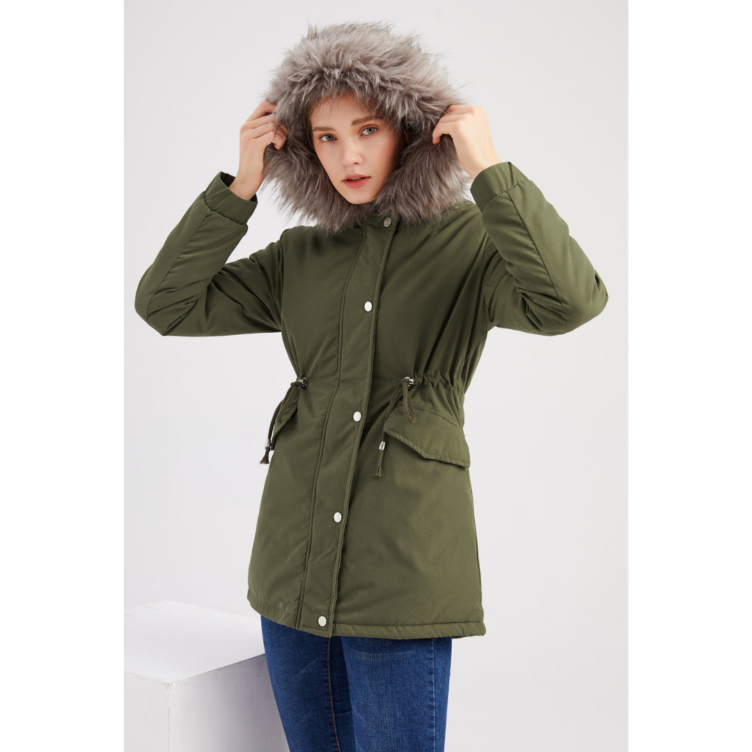 WW | Damen Warme Kapuzenparka Winterjacke
