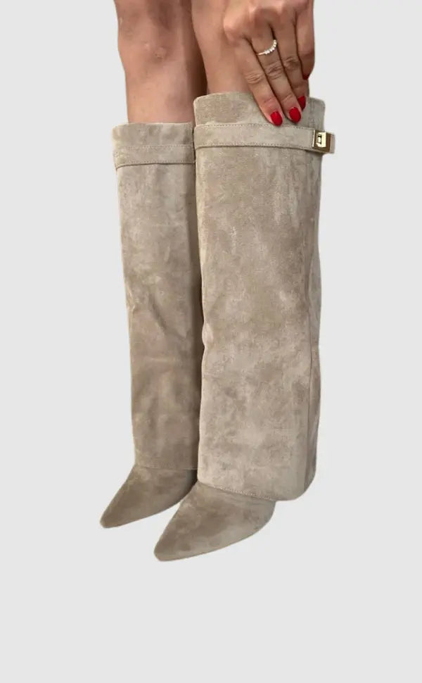 WW | Women's Ankle Hip Trousers - Elegant Black Leather Footwear for Style and Comfort