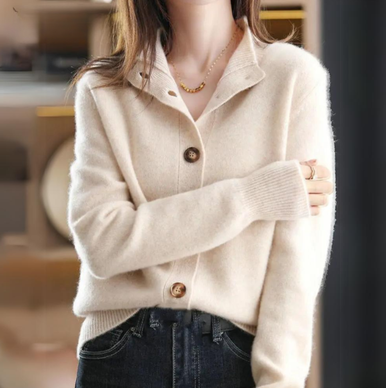 WW | Women's Long White Cardigan Soft, Comfortable Layering Piece