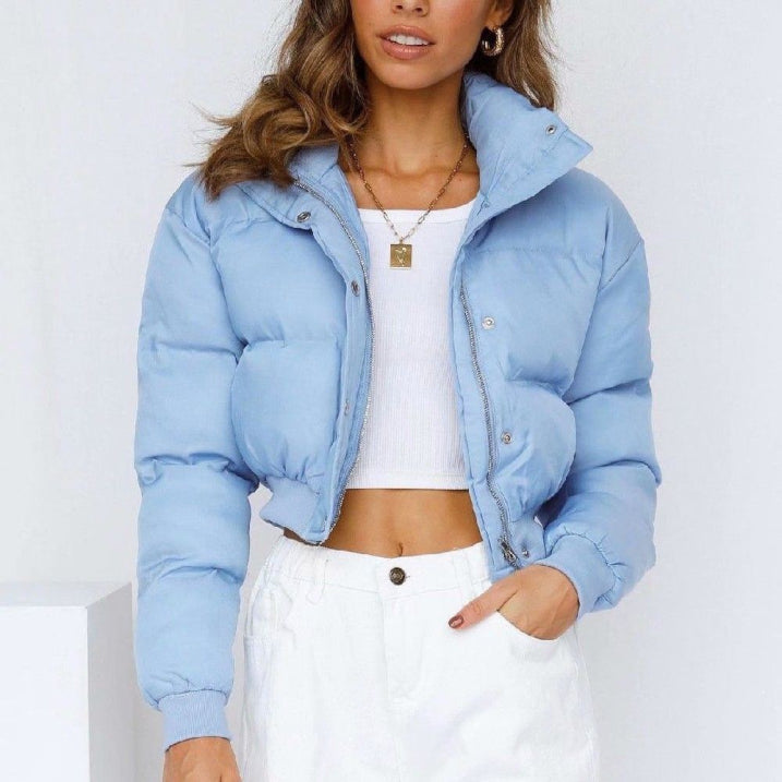 WW | Cozy Women's Winter Hooded Short Puffer Jacket