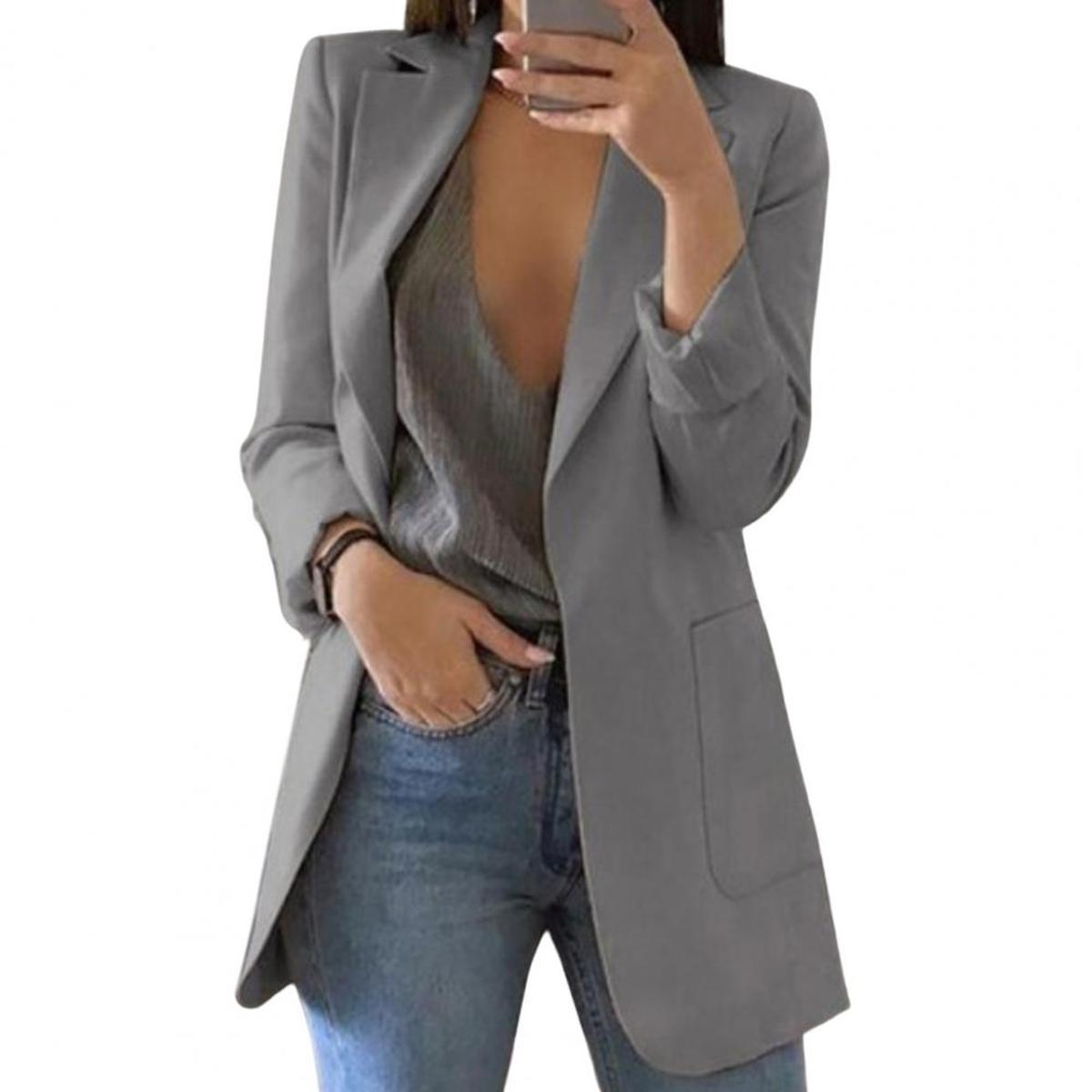 WW | Damen Herbst Blazer Jacke mit Großen Taschen