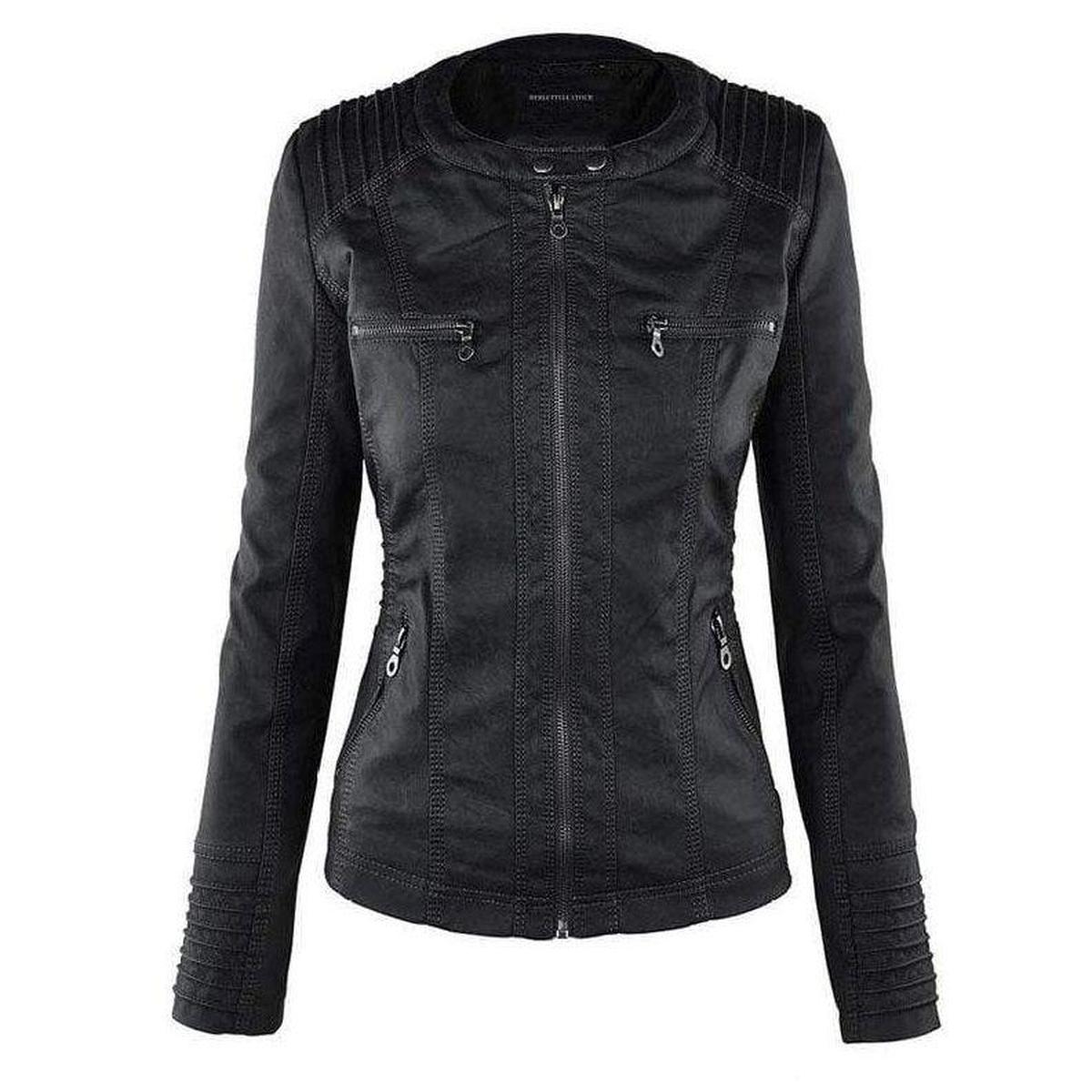 WW | Damen Schwarze Kapuzenjacke mit Reißverschluss