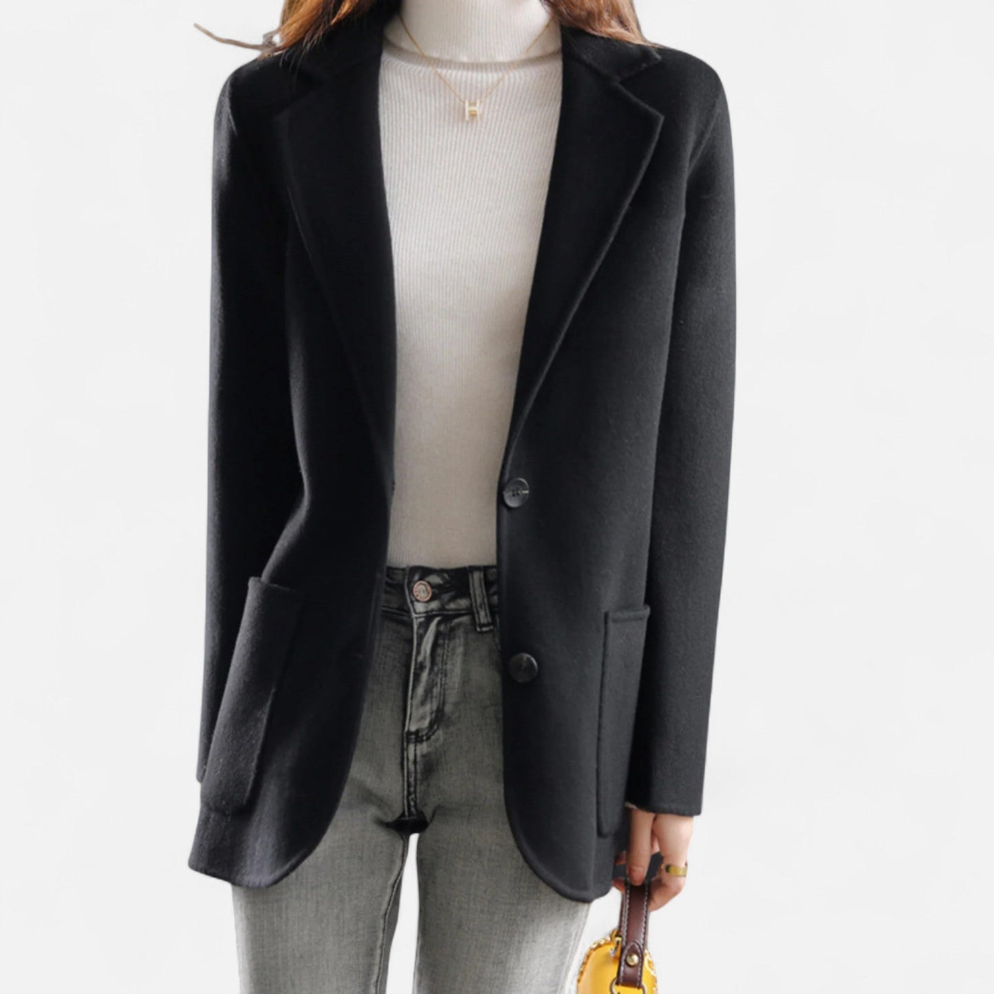 WW | Damen Klassischer Blazer Jacke Enganliegende Passform