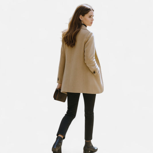 WW | Damen Klassischer Blazer Jacke Enganliegende Passform