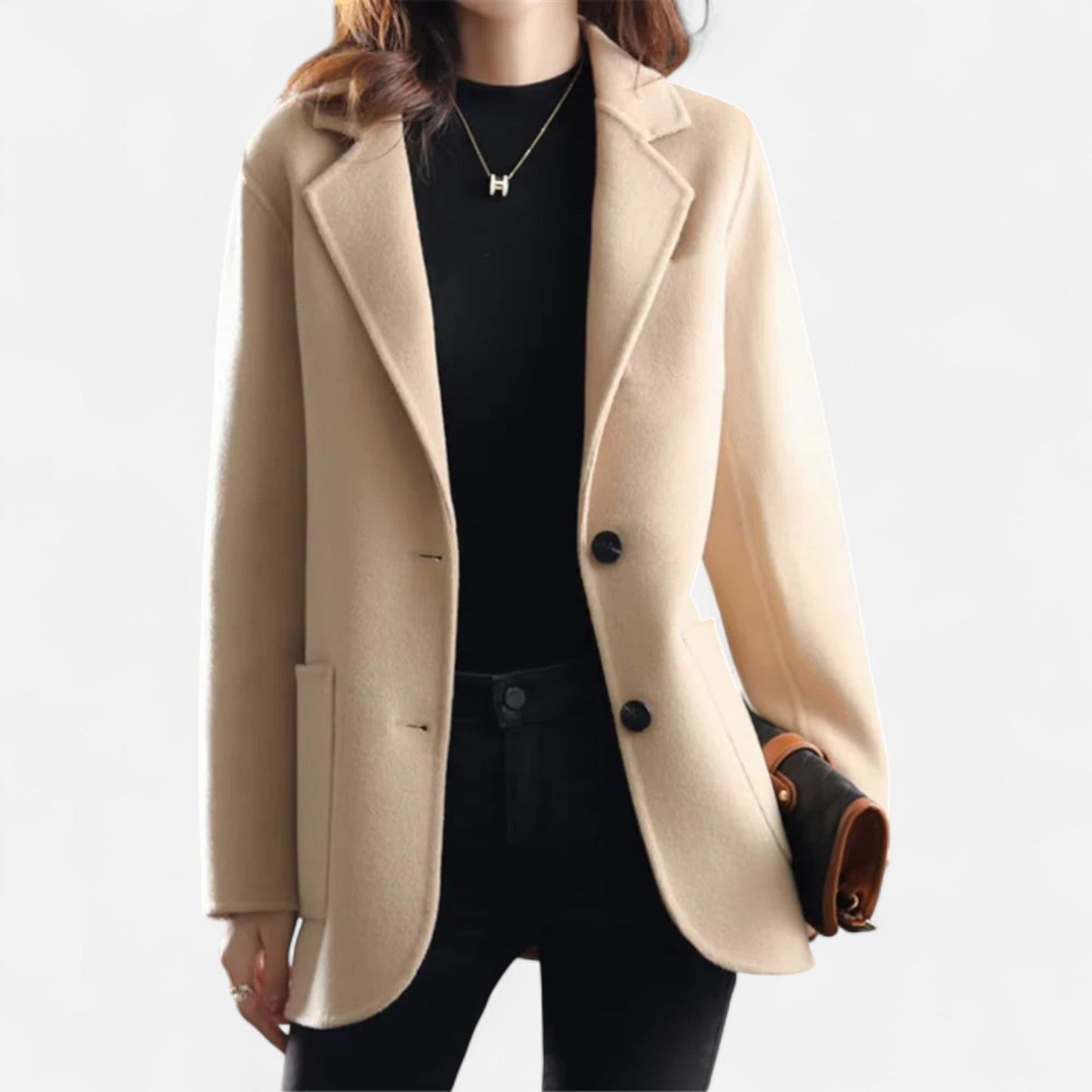WW | Damen Klassischer Blazer Jacke Enganliegende Passform