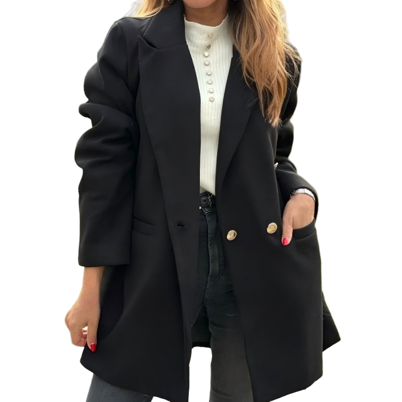 WW | Damen Oversized Blazer Jacke Doppelknopf Stil