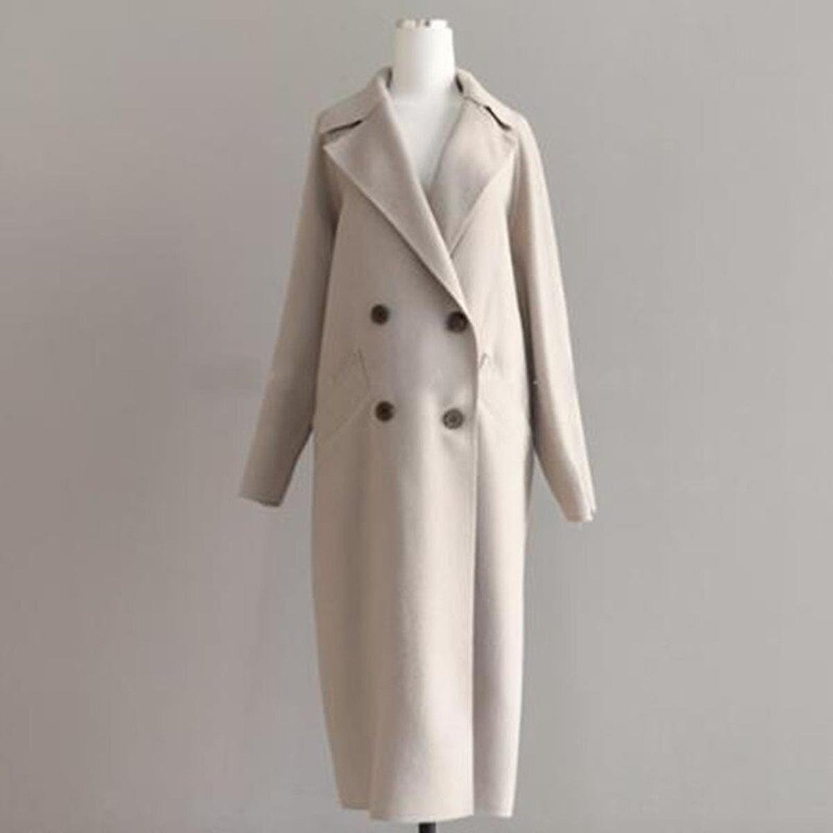 WW | Damen Klassischer Gürtelt Trenchcoat