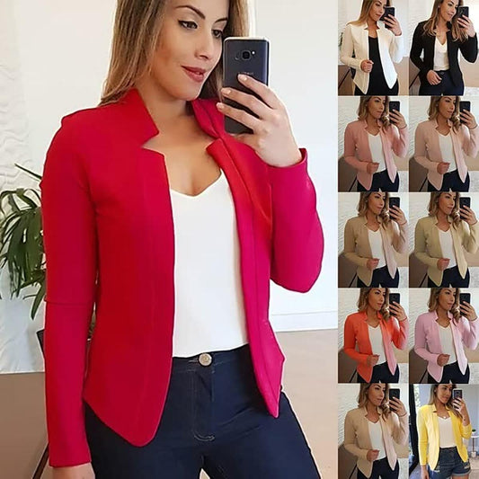 WW | Damen Klassischer Blazer Premium Stoff Formelle Kleidung