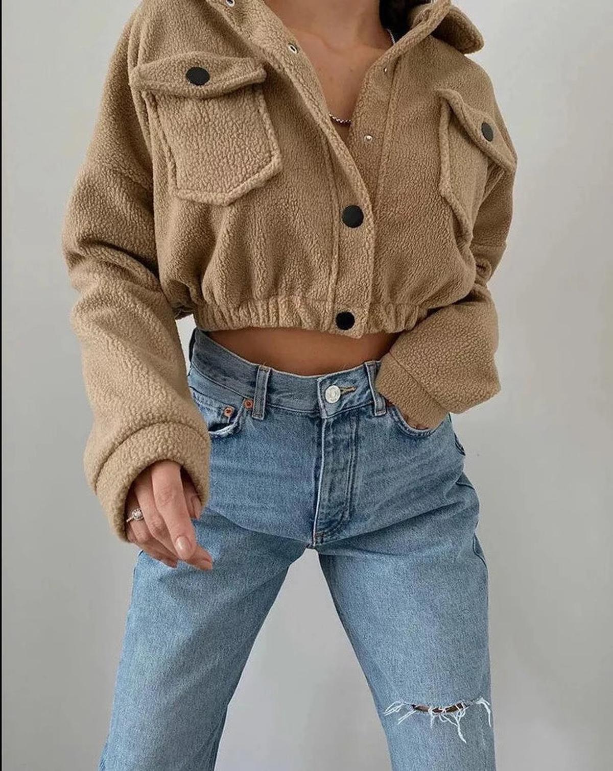 WW | Damen Klassische Bomberjacke mit Elastischen Bündchen