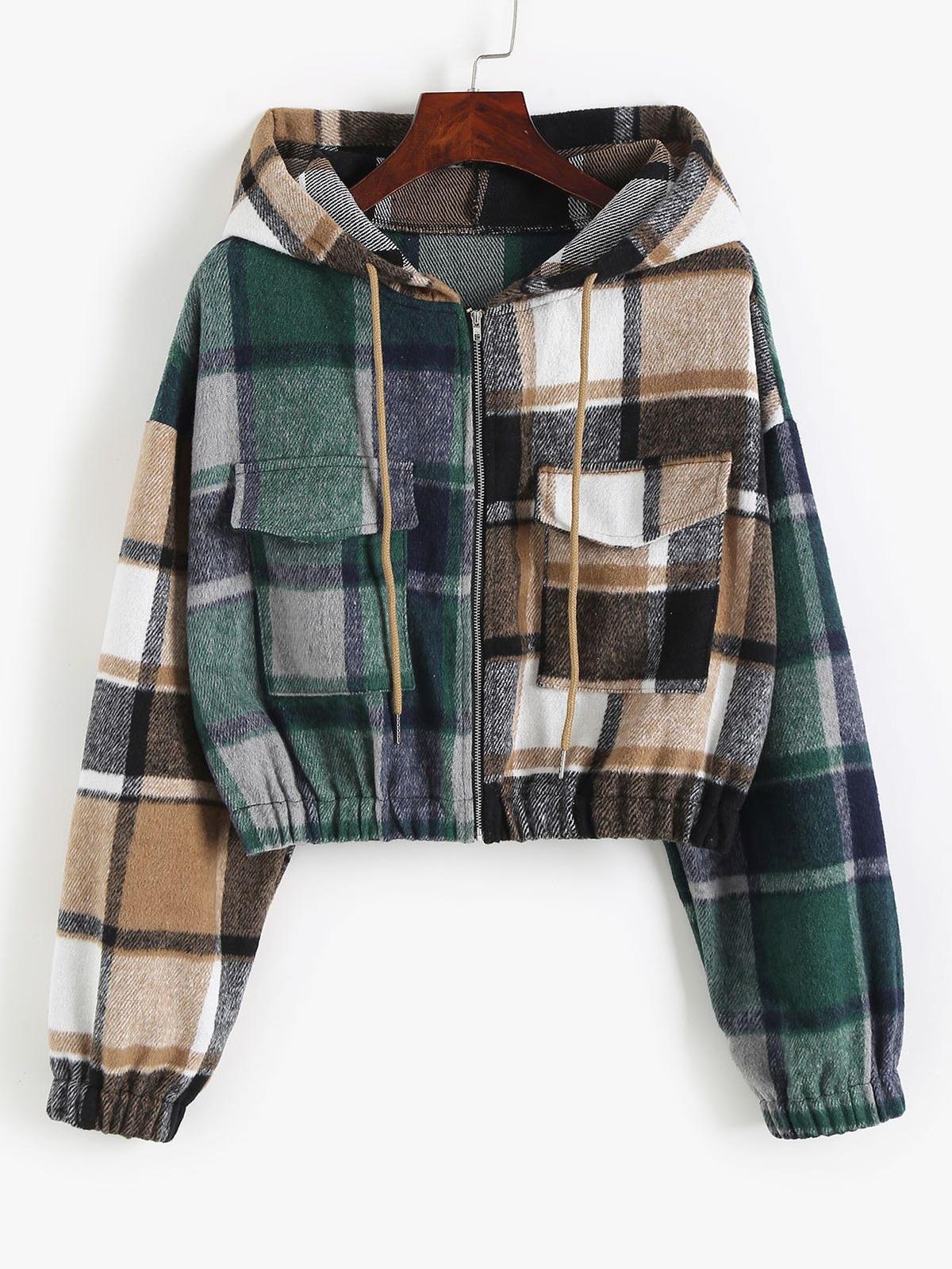 WW | Damen Cropped Jacke Modisches Vielseitiges Design