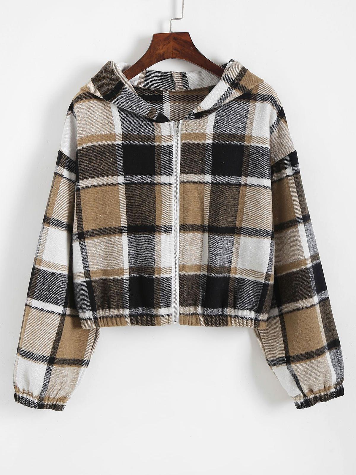 WW | Damen Cropped Jacke Modisches Vielseitiges Design