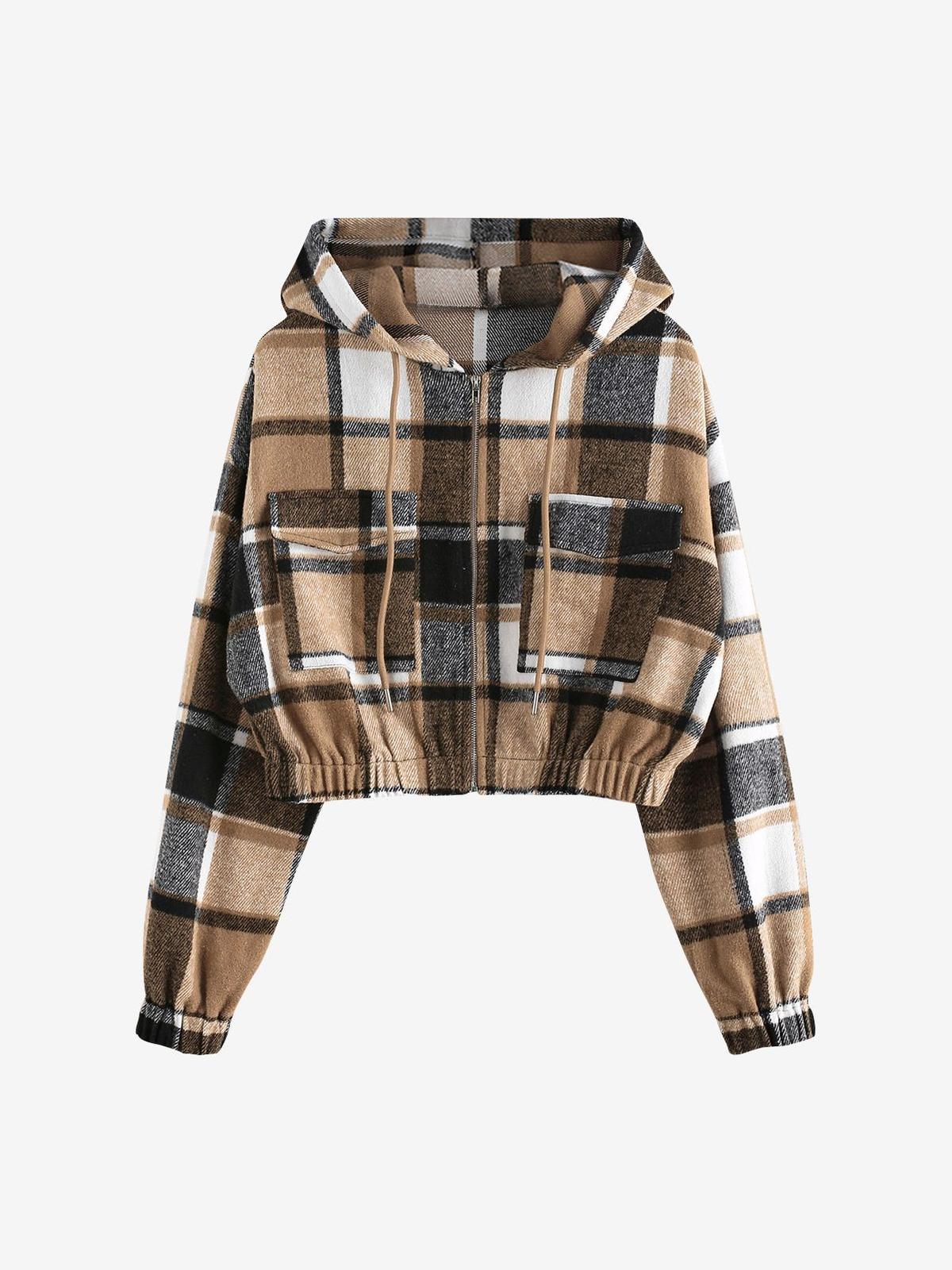 WW | Damen Cropped Jacke Modisches Vielseitiges Design