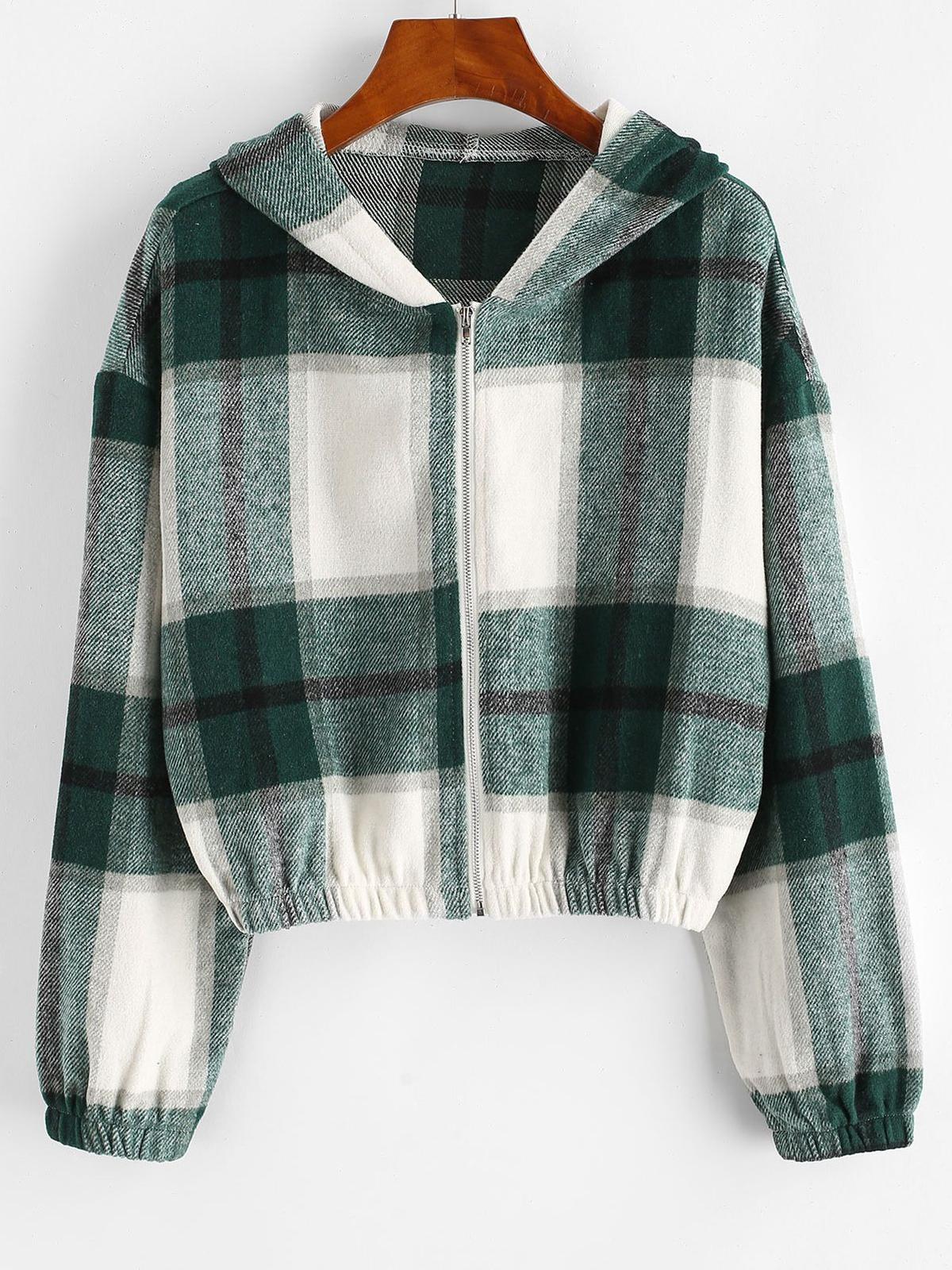 WW | Damen Cropped Jacke Modisches Vielseitiges Design