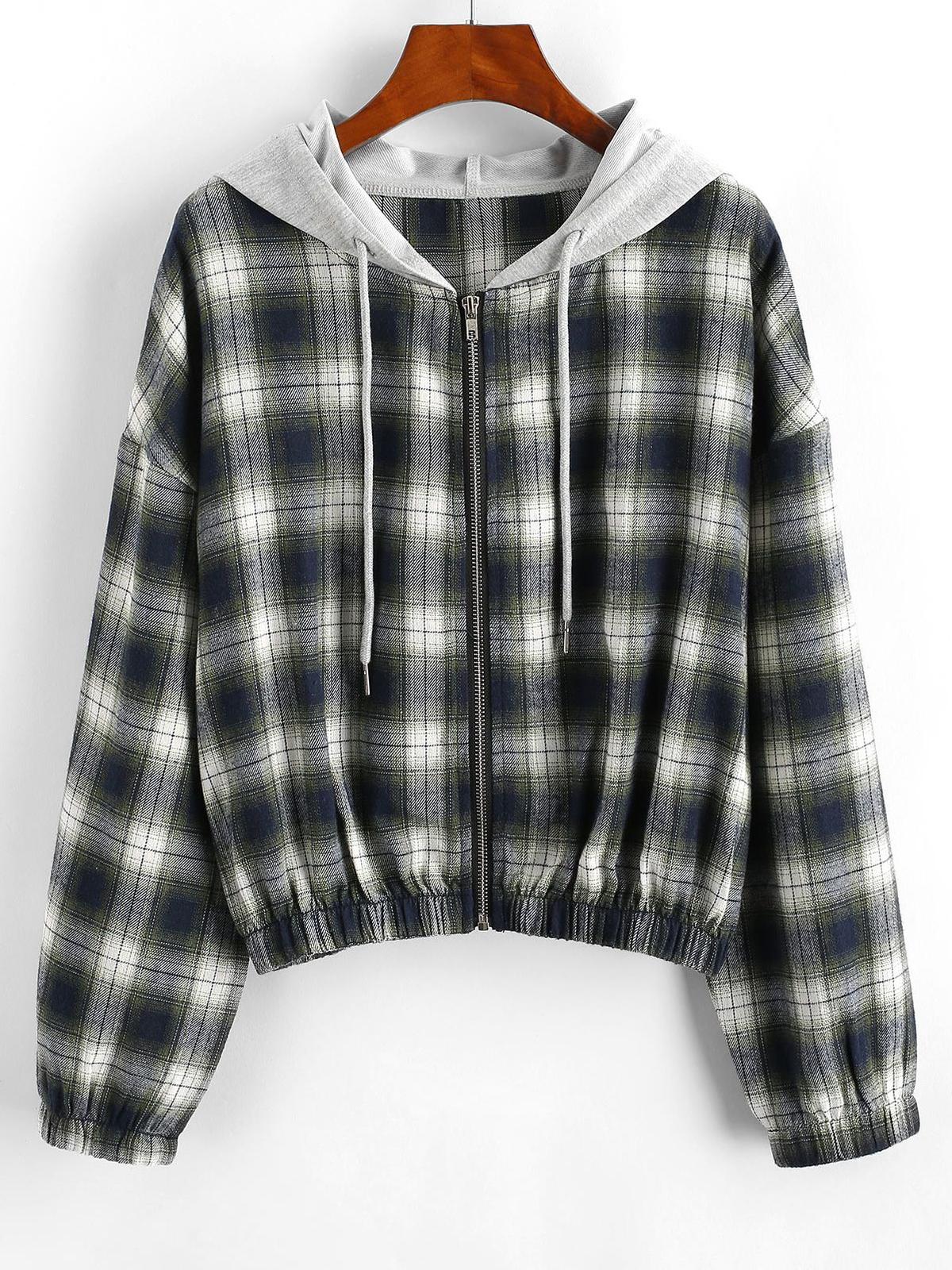 WW | Damen Cropped Jacke Modisches Vielseitiges Design
