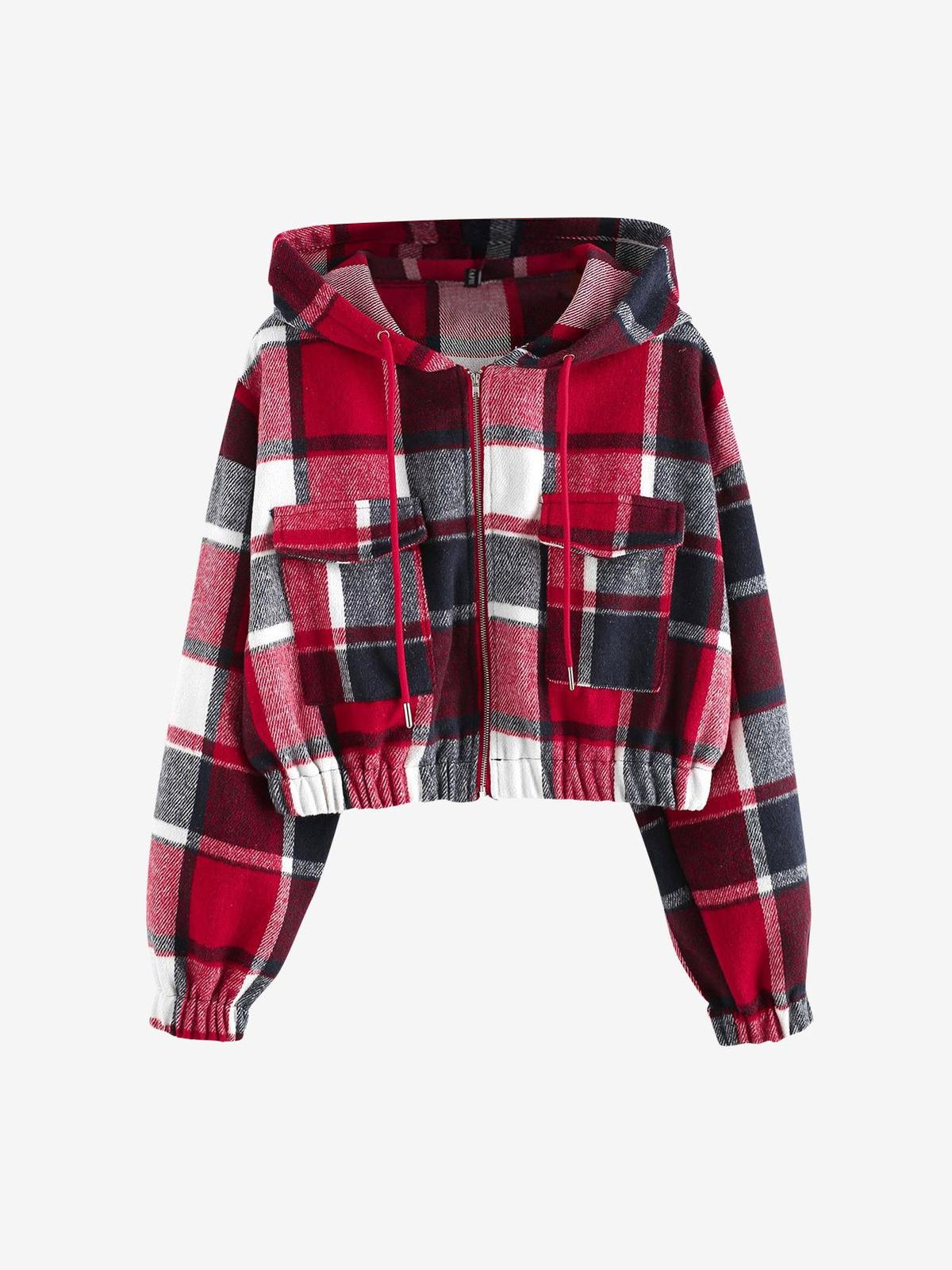 WW | Damen Cropped Jacke Modisches Vielseitiges Design