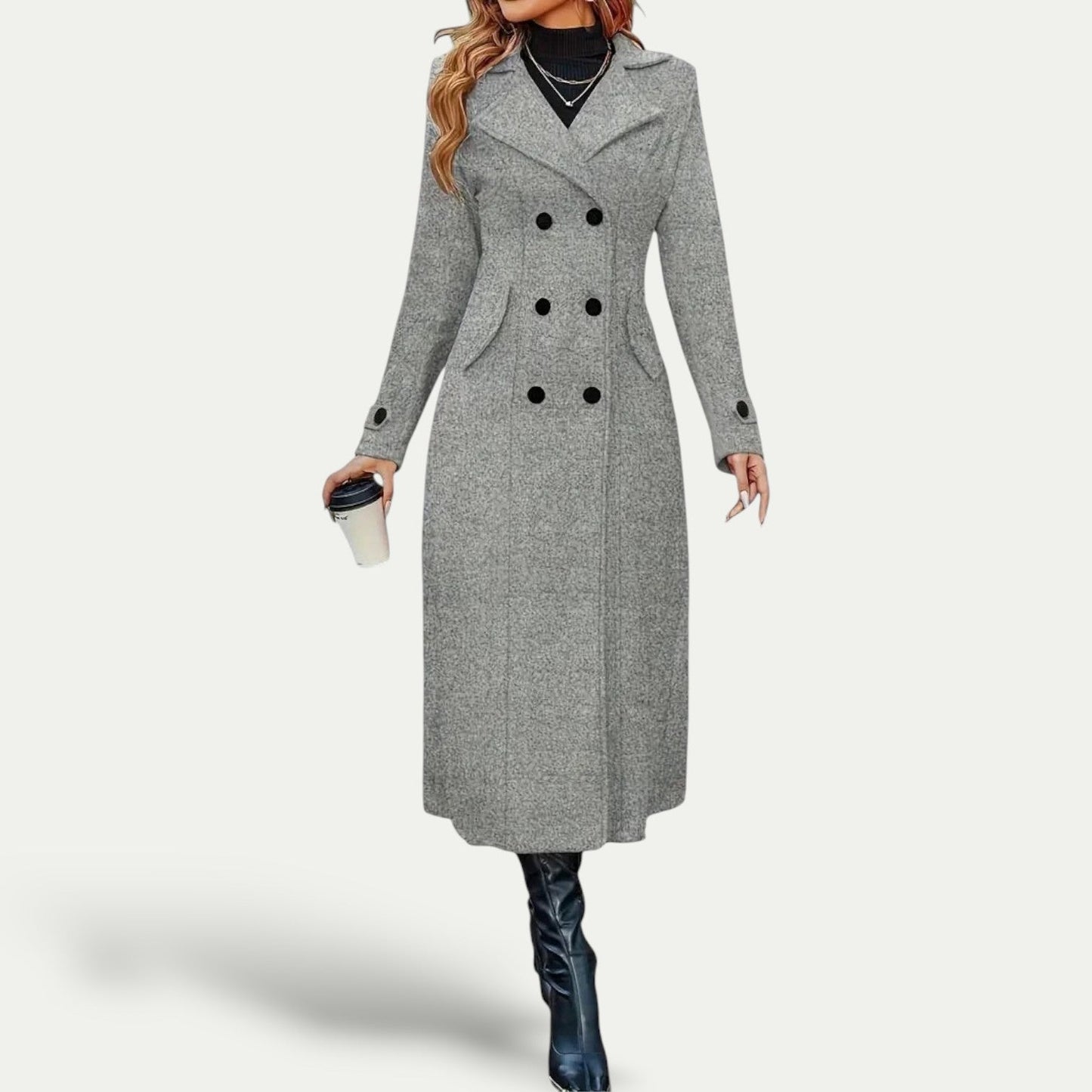 WW | Damen Lange Winterjacke Doppelgewickelt