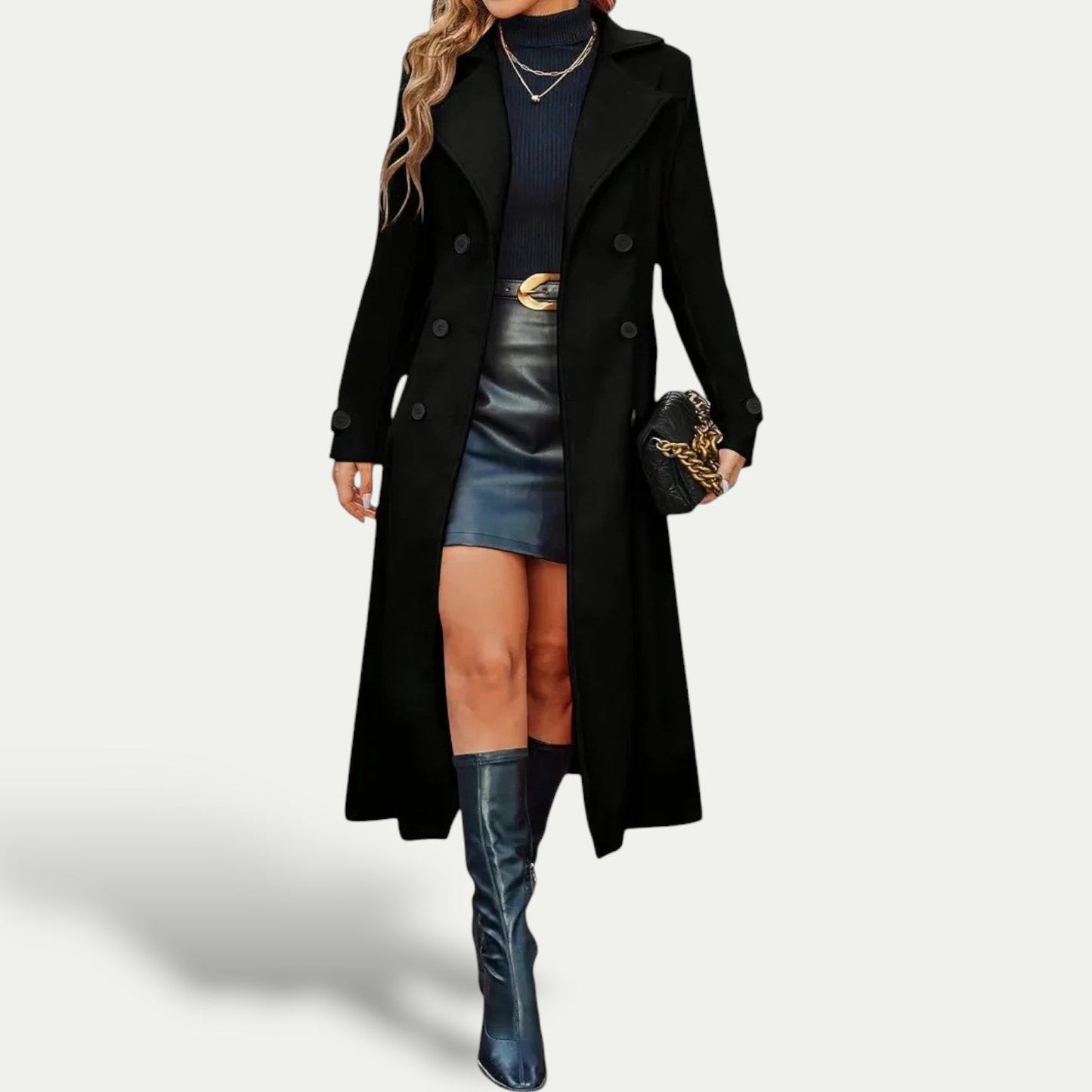 WW | Damen Lange Winterjacke Doppelgewickelt