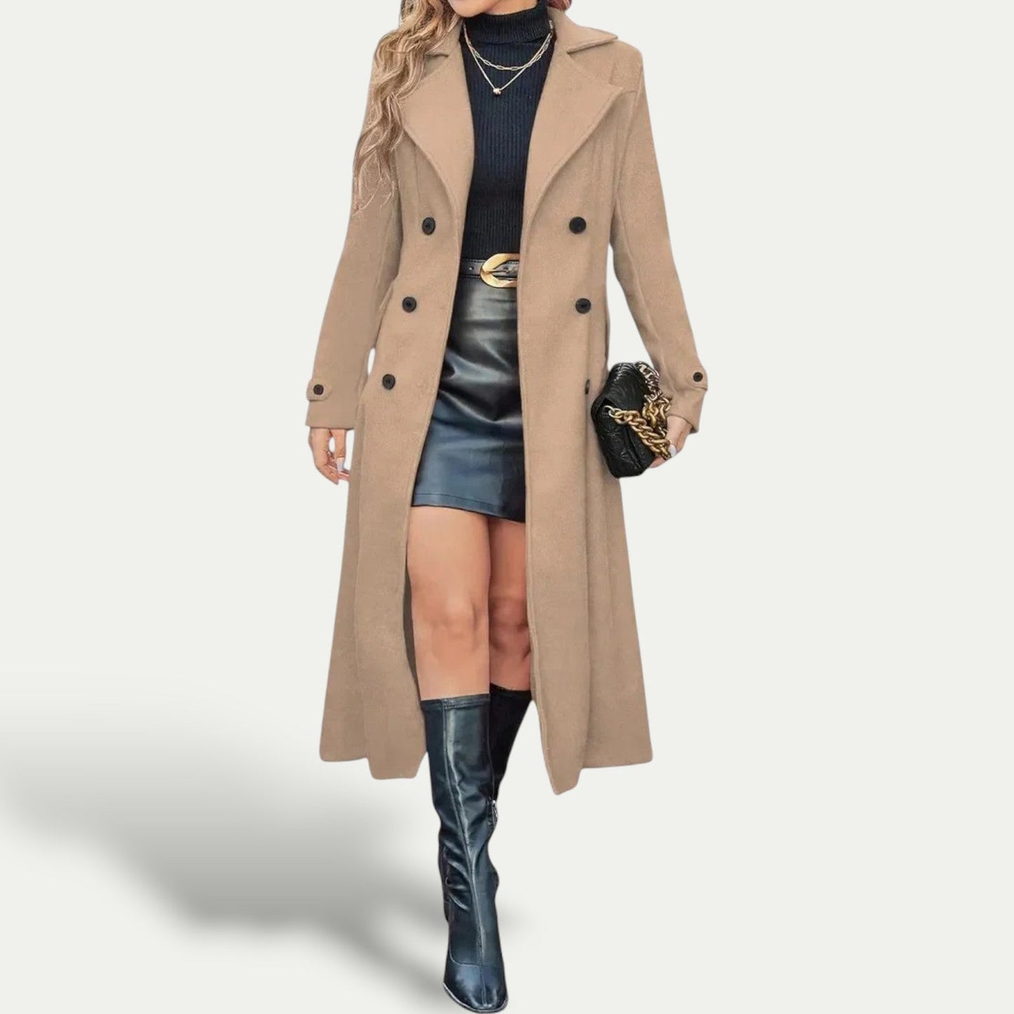 WW | Damen Lange Winterjacke Doppelgewickelt