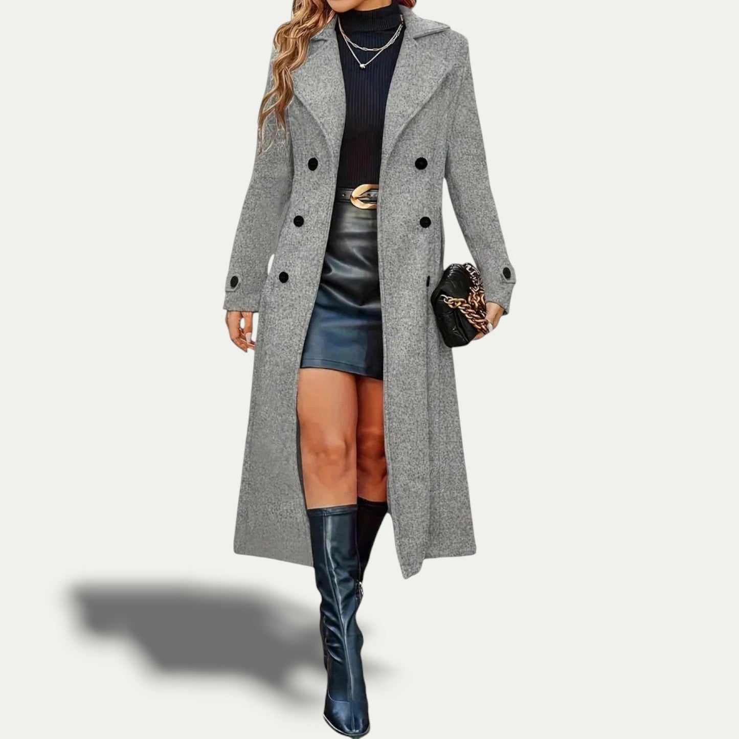 WW | Damen Lange Winterjacke Doppelgewickelt