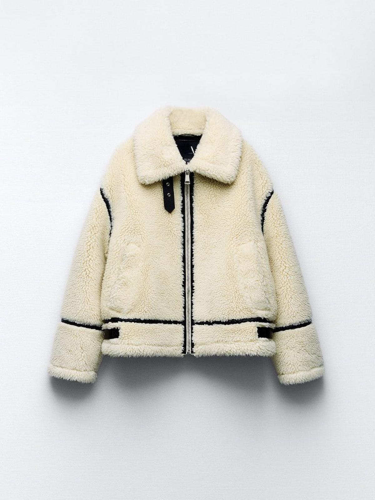 WW | Damen Elegante Kunstpelzjacke mit Langen Ärmeln und Taschen