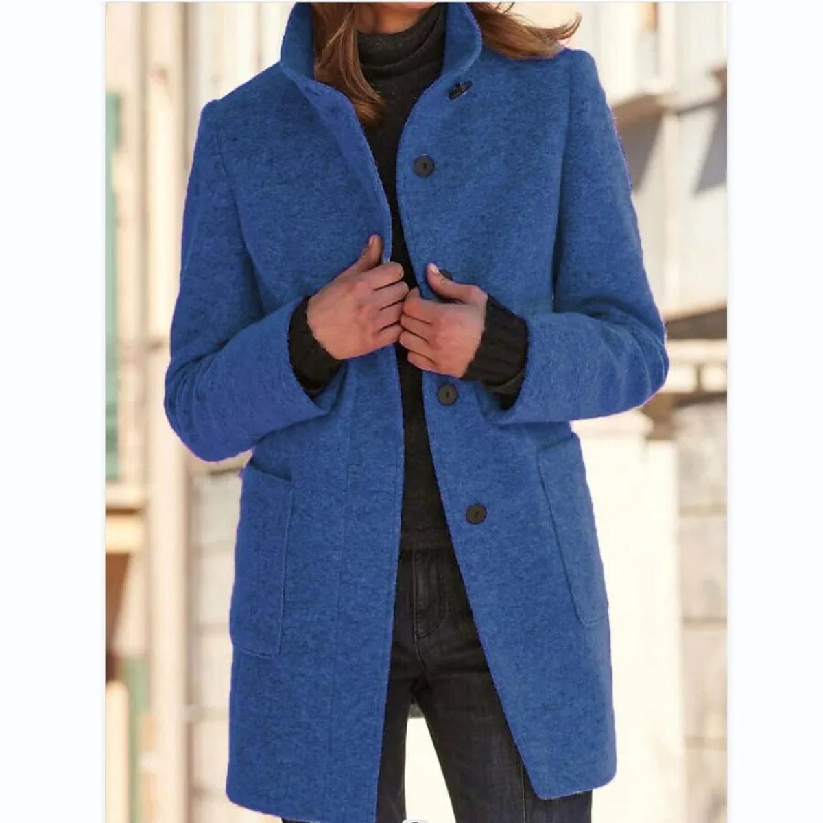 WW | Damen Eleganter Winter Wollmantel