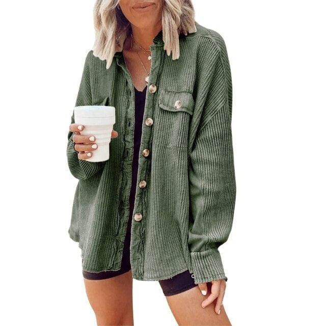 WW | Stylish Corduroy Jacket With Buttons