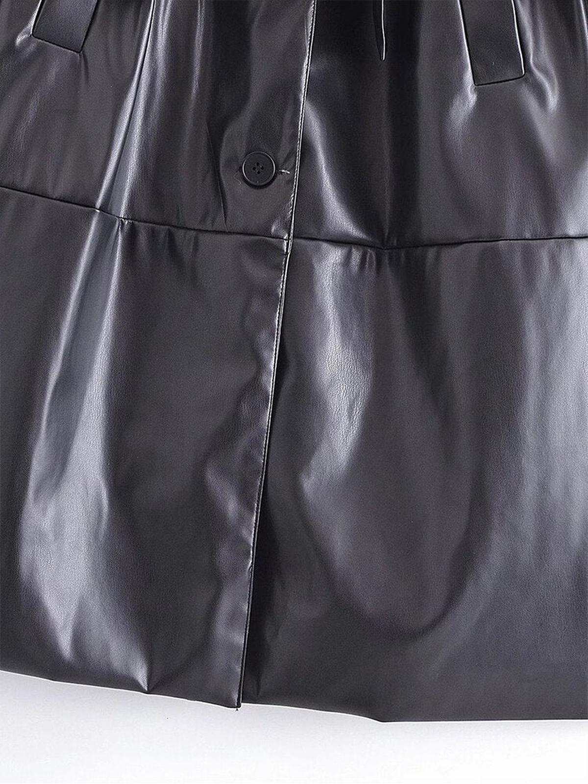 WW | Damen Kunstleder Trenchcoat mit Modernem Design