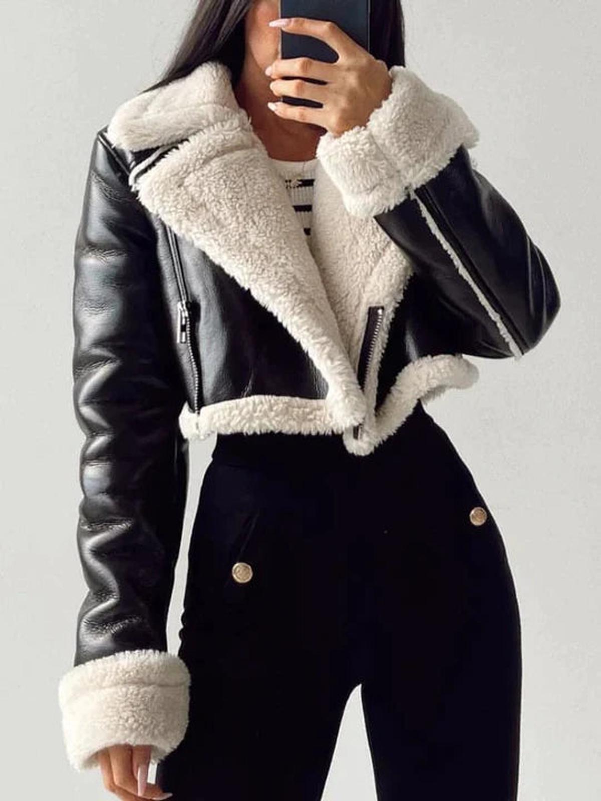 WW | Damen Fleecegefütterte Kurzjacke