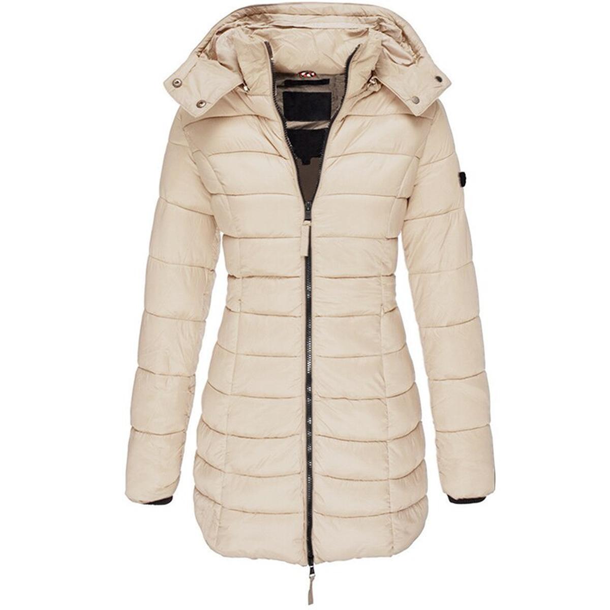 WW | Damen Kapuzen Winter Daunenjacke mit Reißverschluss