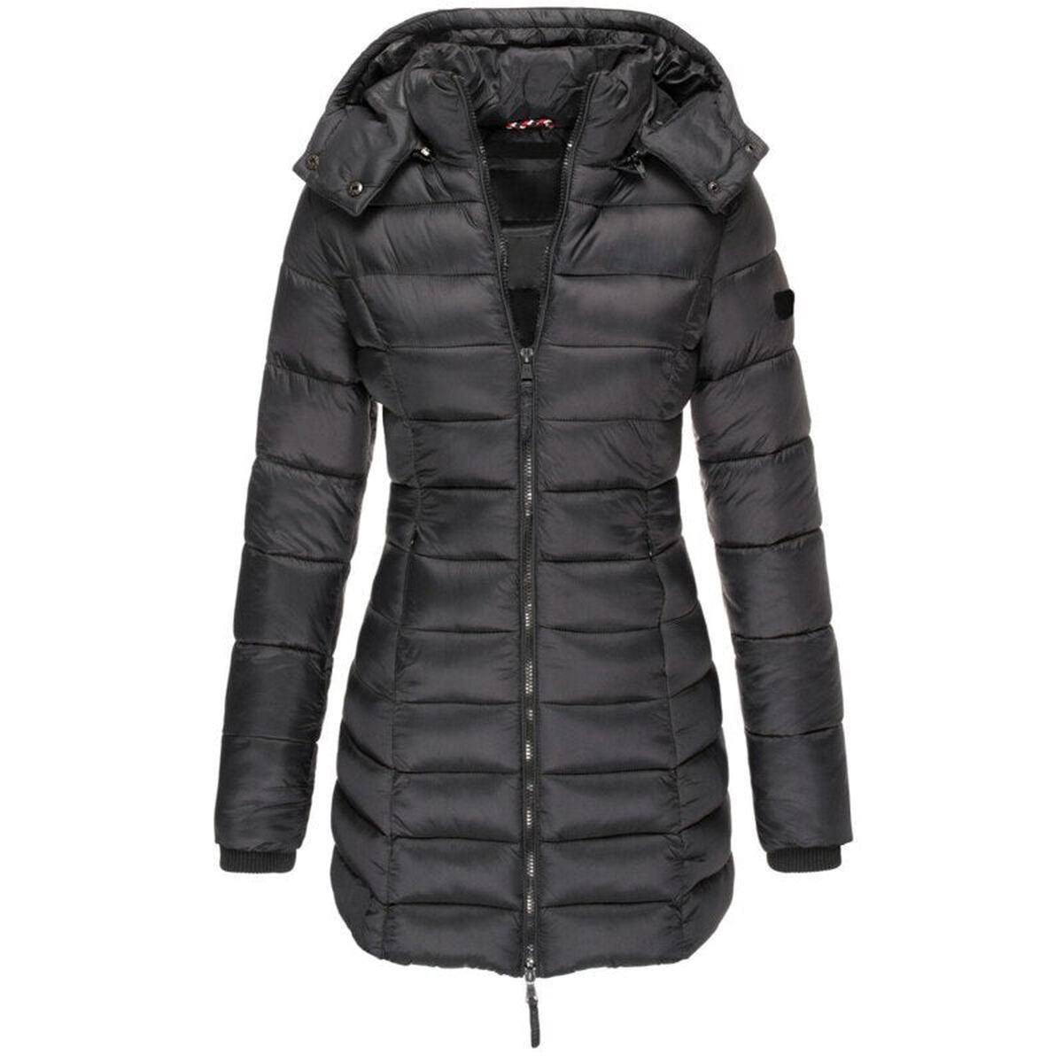 WW | Damen Kapuzen Winter Daunenjacke mit Reißverschluss