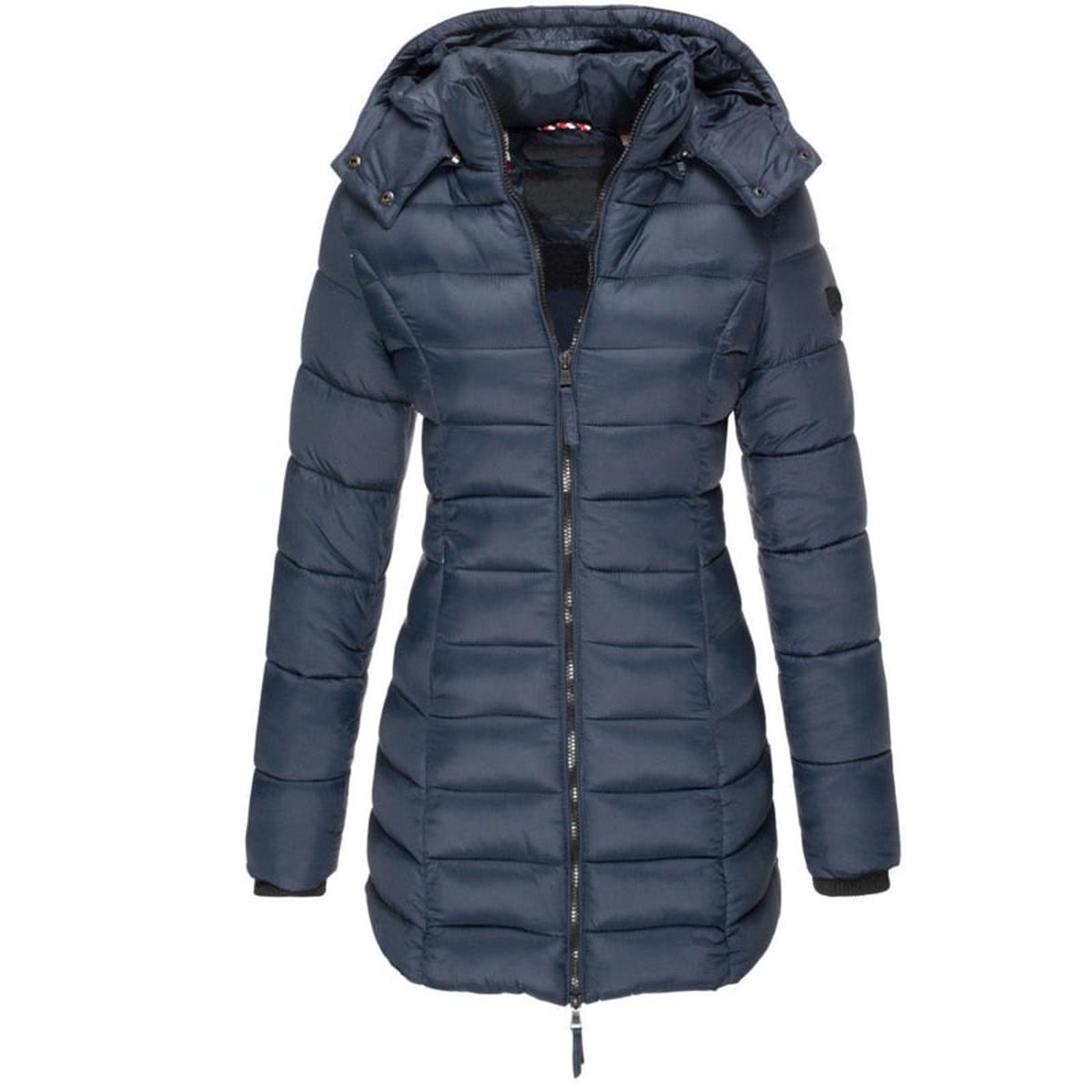WW | Damen Kapuzen Winter Daunenjacke mit Reißverschluss