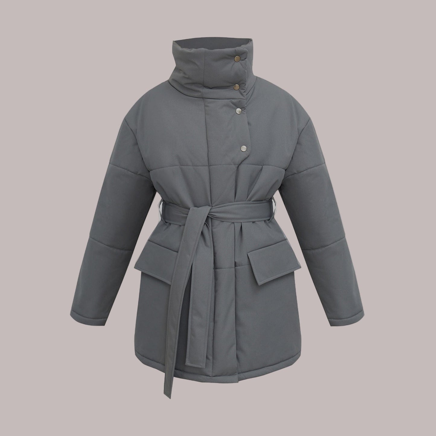 WW | Women's Quilted Cotton Jacket Oversized & Belted