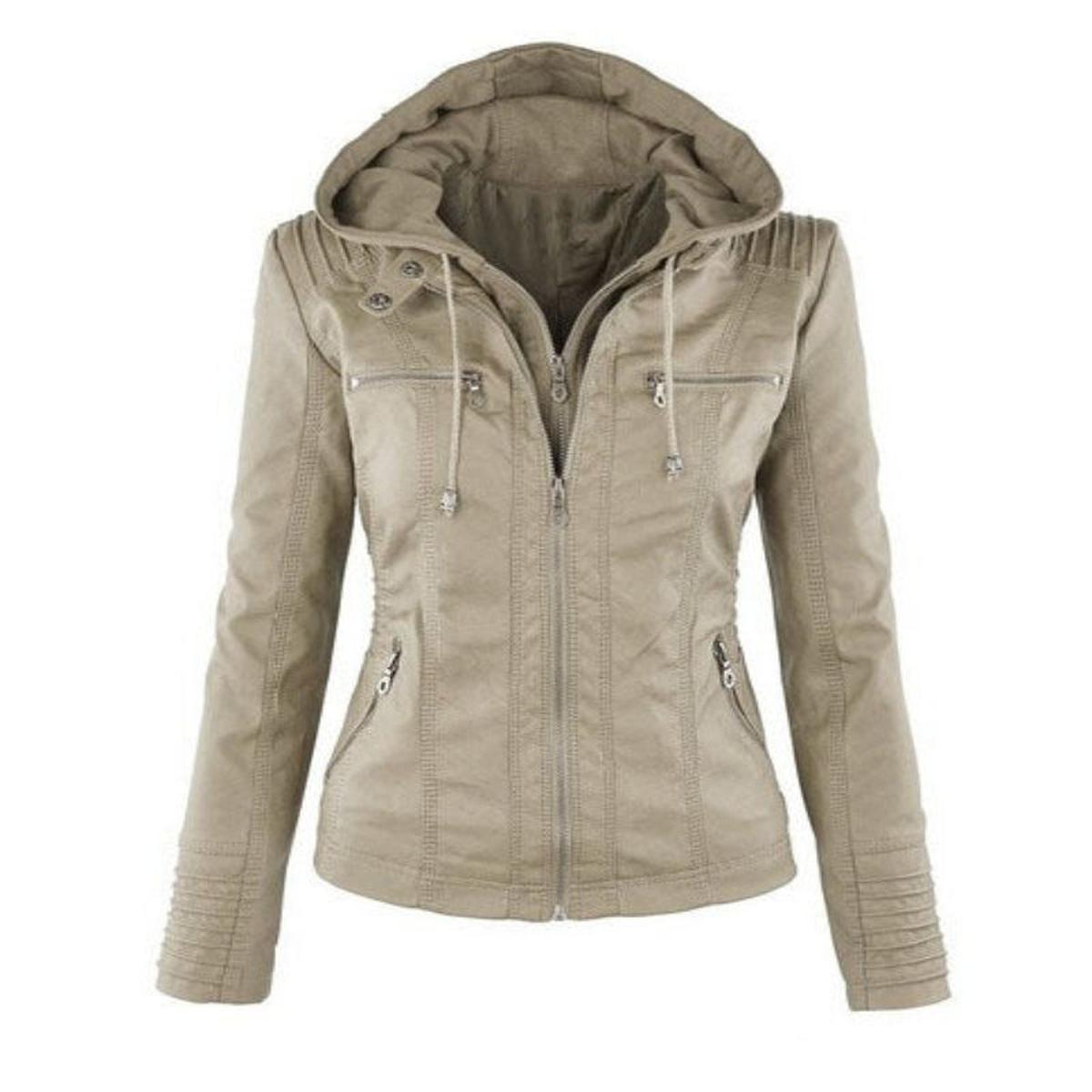 WW | Damen Leichte Leder Sommerjacke