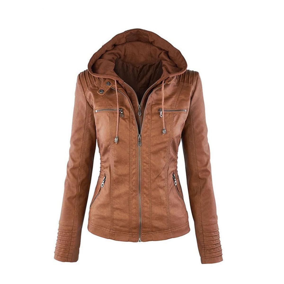 WW | Damen Leichte Leder Sommerjacke
