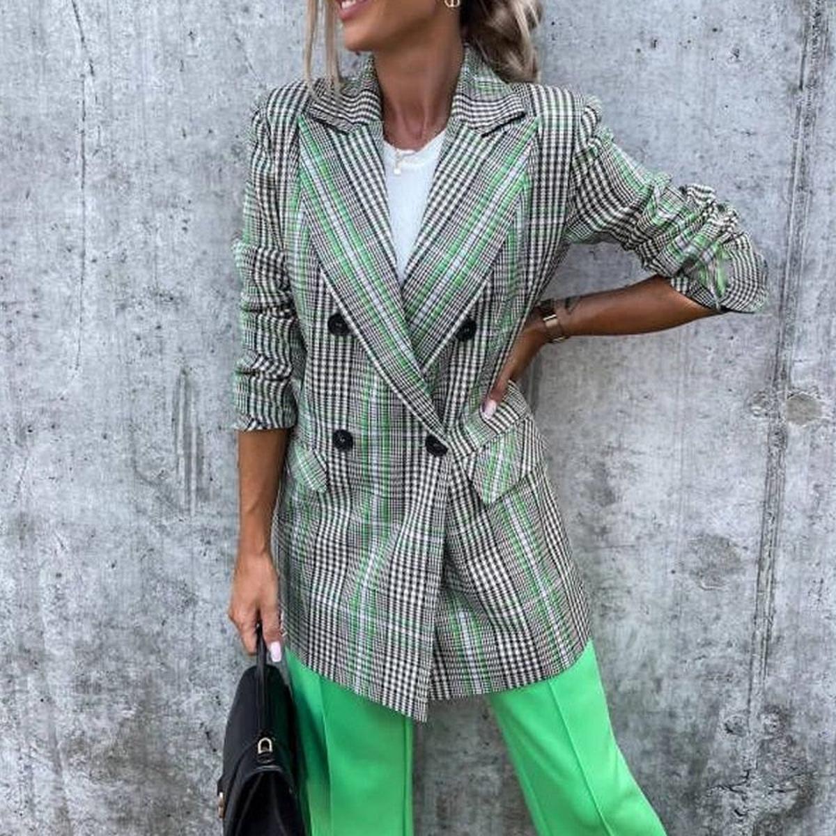 WW | Damen Langer Blazer Elegante Formelle Jacke