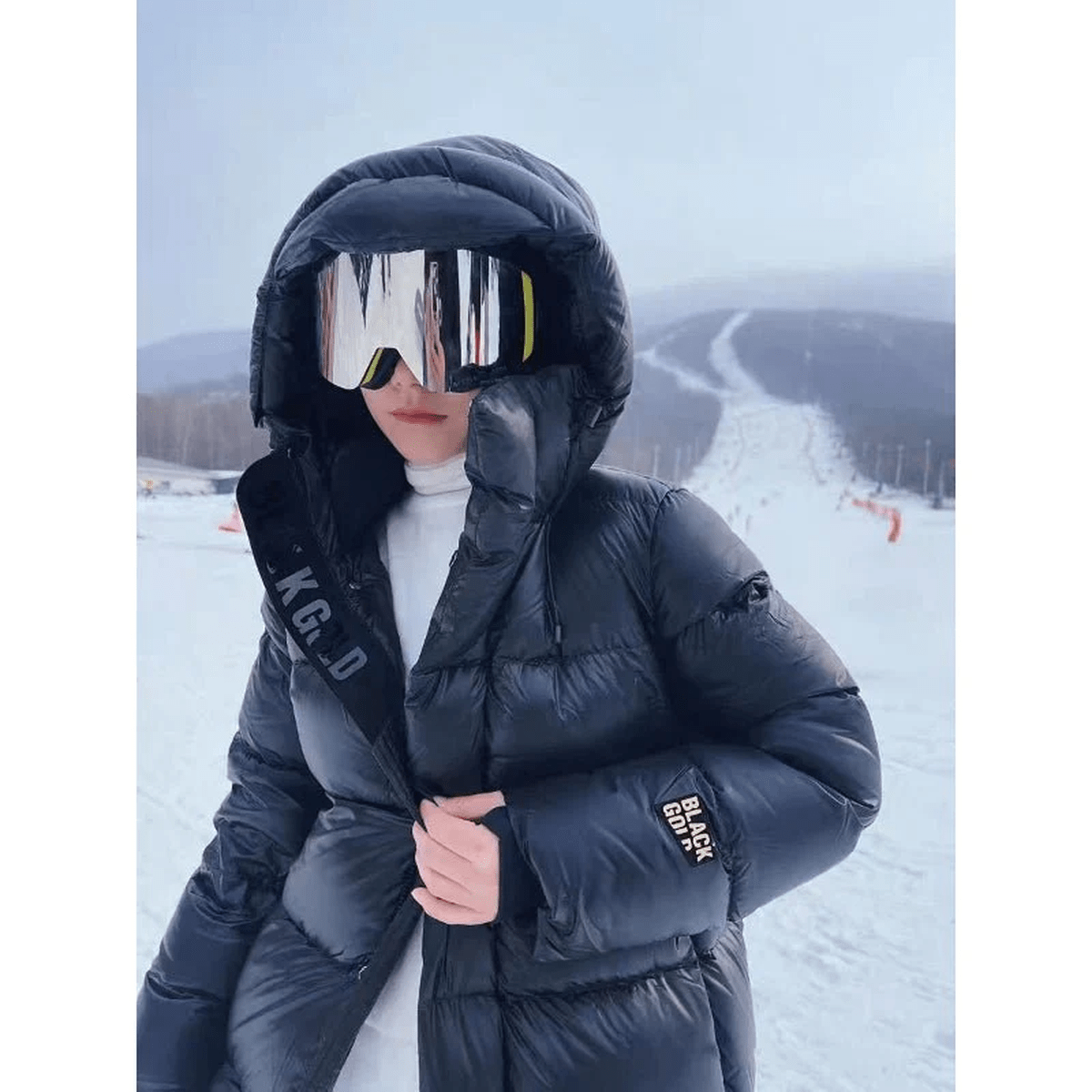 WW | Damen Lange Gep Padded Winterjacke