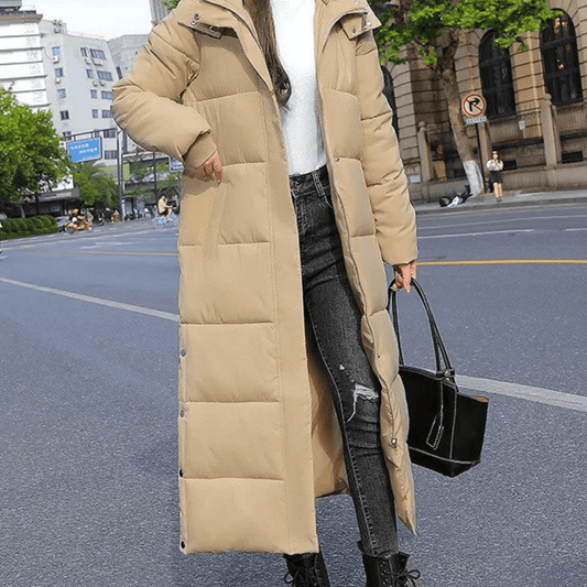 WW | Damen Lange Stepp Winterjacke
