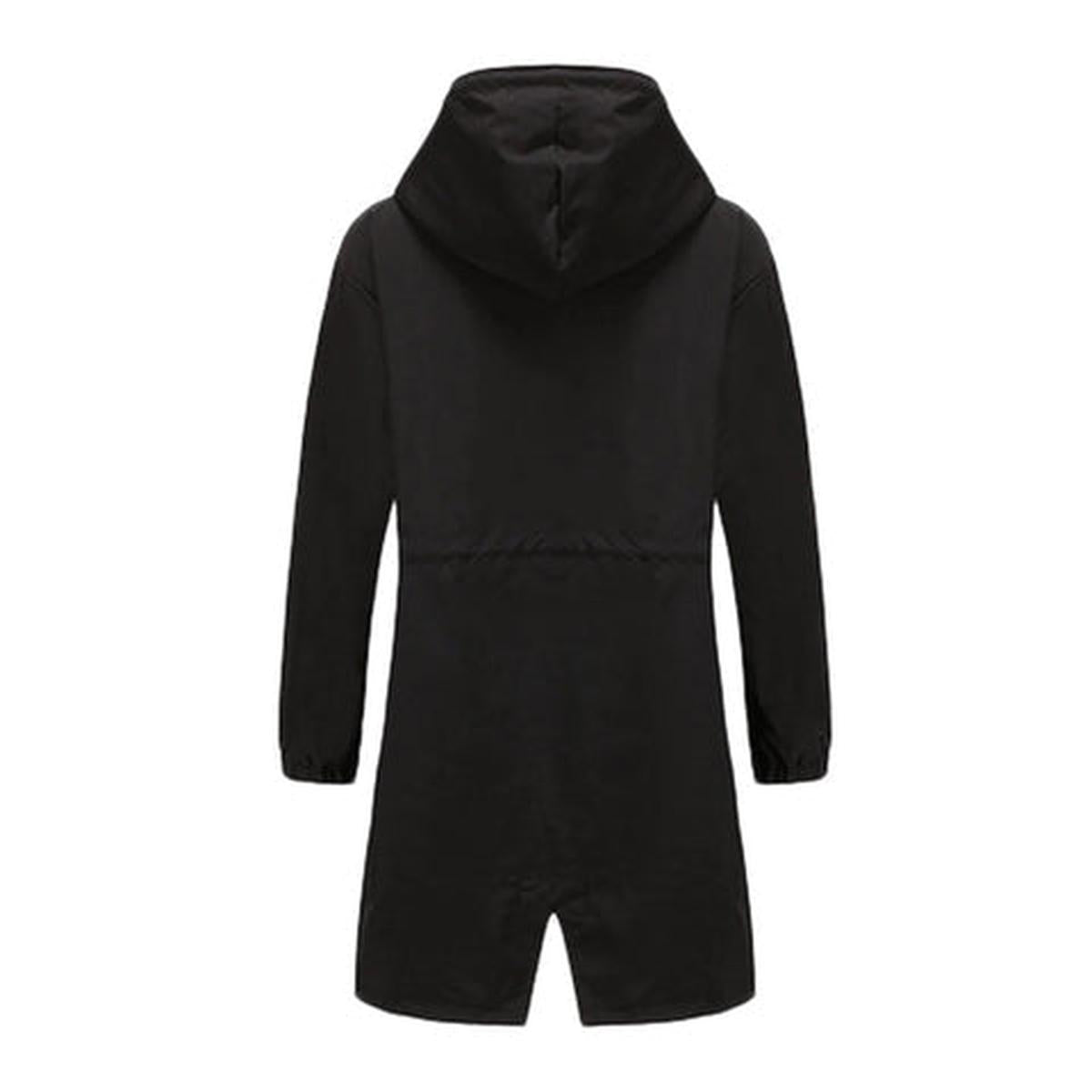 WW | Damen Langer Trenchcoat mit Kapuze Für Übergangsjahreszeiten