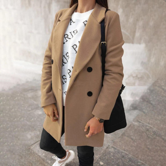 WW | Damen Langer Wintermantel mit Pelzkragen und Wasserdichtem Design