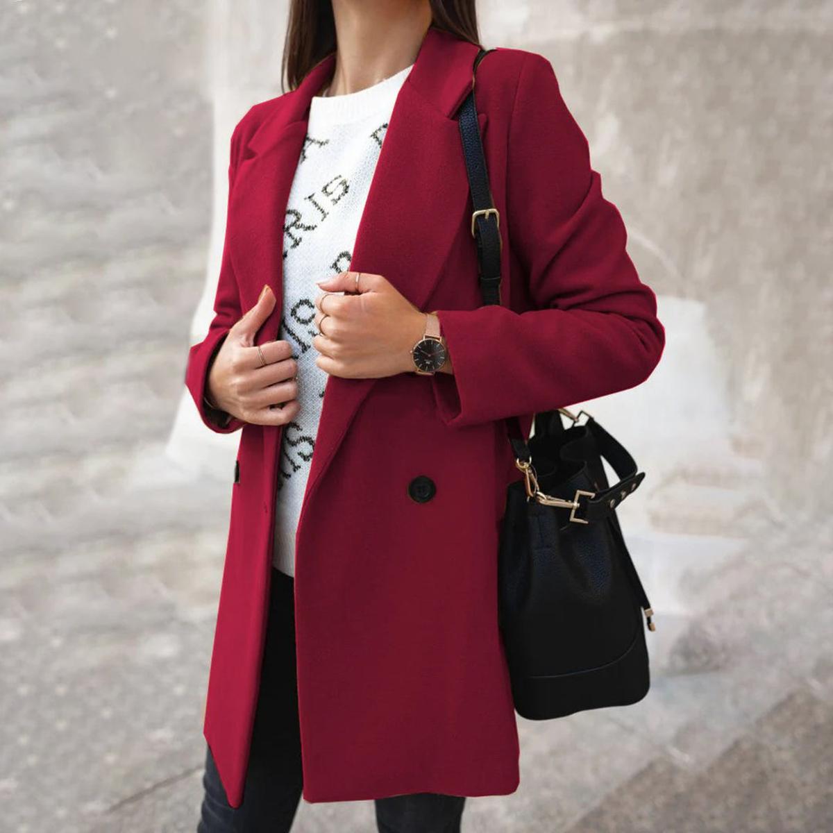 WW | Damen Langer Wintermantel mit Pelzkragen und Wasserdichtem Design