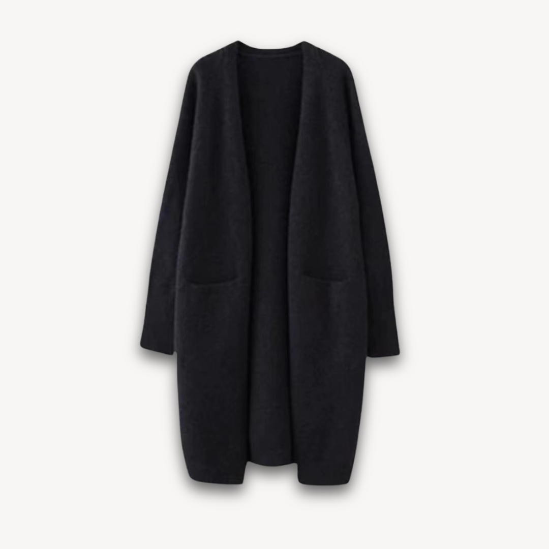 WW | Damen Lange Cardigan Jacke Gemütlich Strick Stil