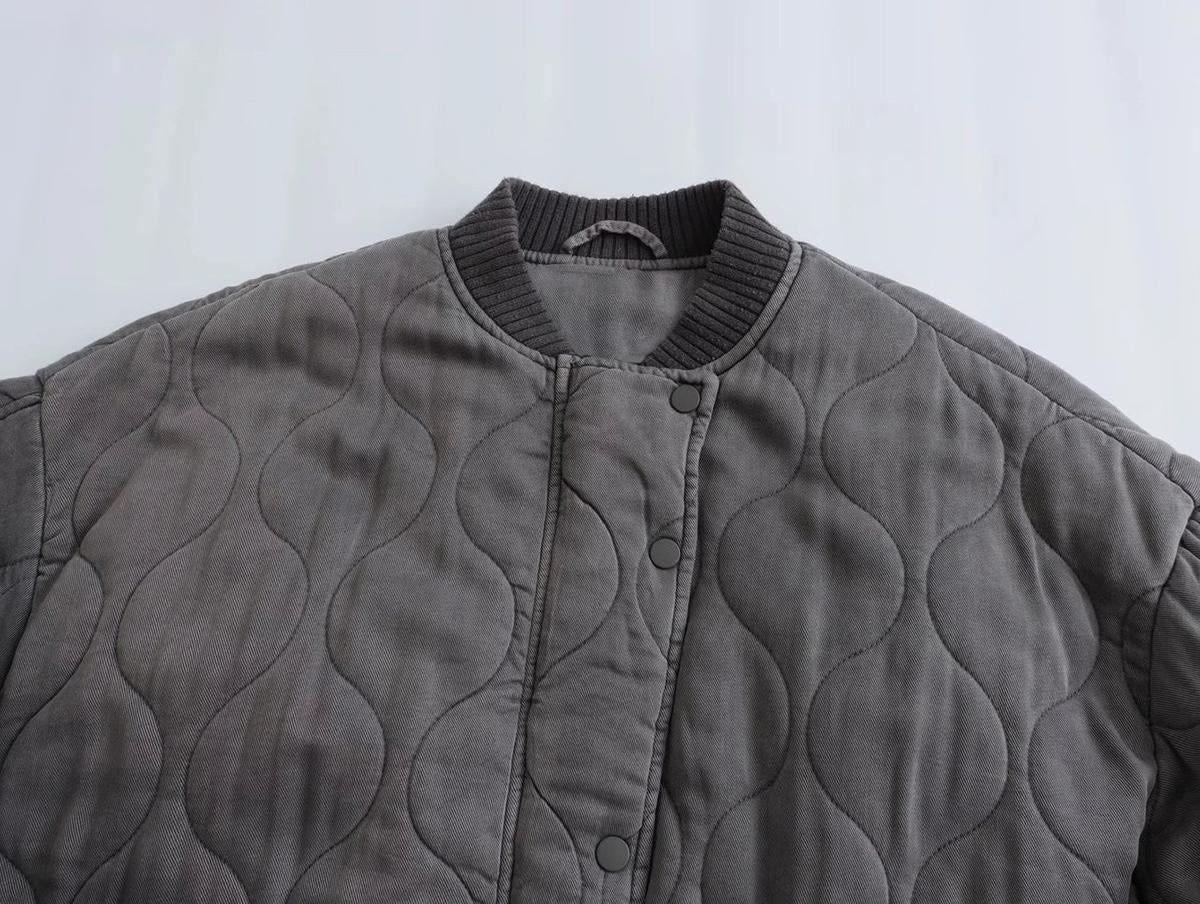 WW | Women's Plus Size Grey Bomber Jacket