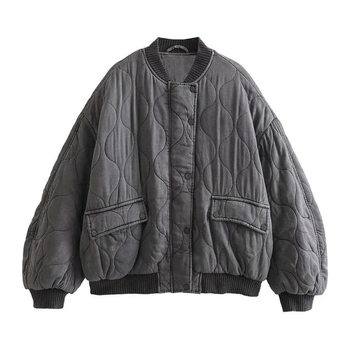 WW | Women's Plus Size Grey Bomber Jacket