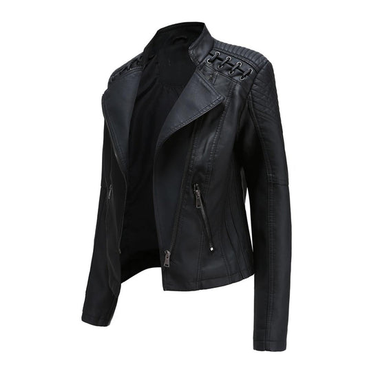 WW | Damen PU-Leder Motorradjacke Für Freizeit und Outdoor Bekleidung