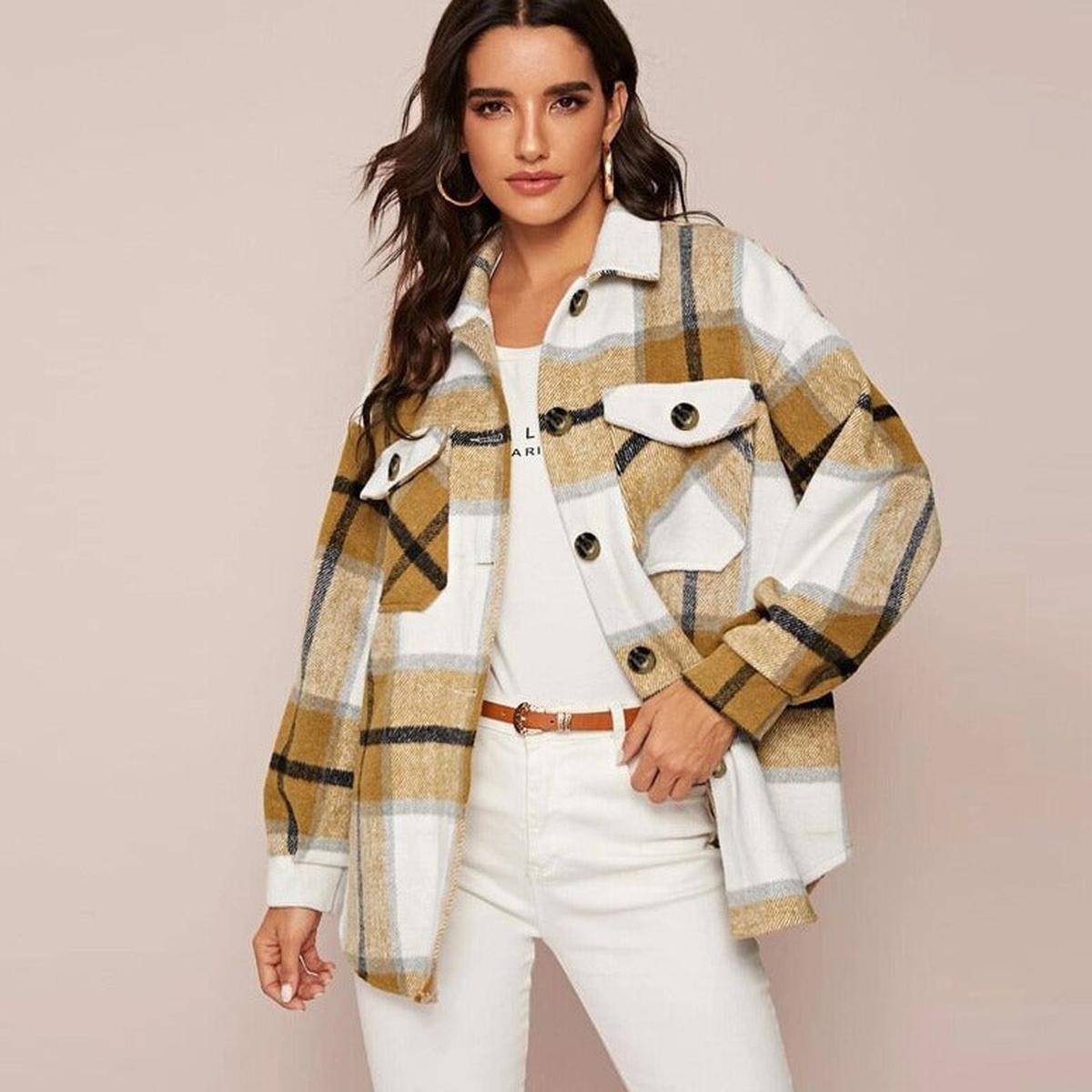 WW | Women's Plaid Button-Up Jacket