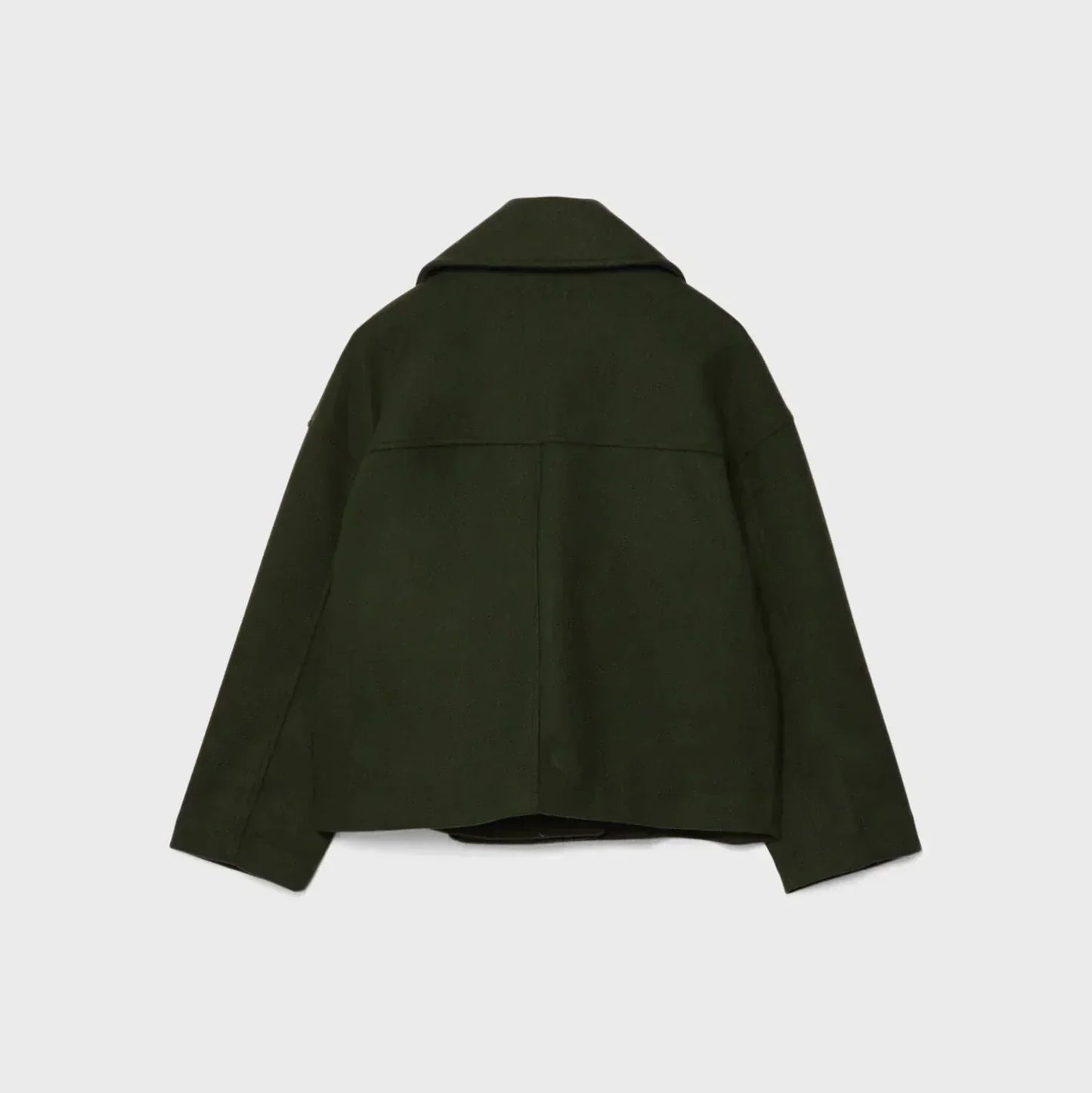 WW | Damen Kurz Gepolsterte Jacke Mit Breitem Revers
